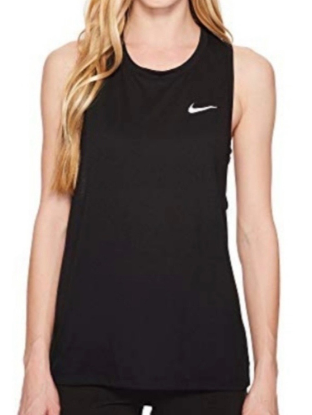 NIKE Black Reflective Silver Tailwind Breathe Dri-Fit Active Tank Top Size Small